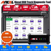ANCEL X7 HD Heavy Duty Truck Scanner Wireless Truck Diagnostic Tool HD OBD Scanner ECU Coding All System Scan Tool with 15 Reset Services Truck Code Reader with 10 Inches Tablet Diesel OBD OBDII 2in1