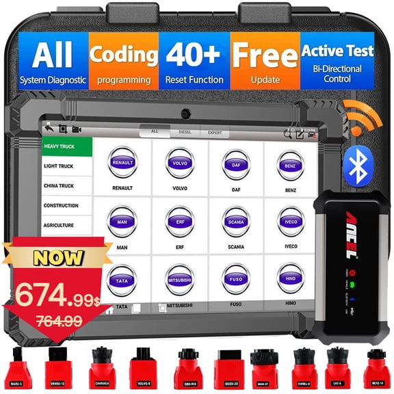 ANCEL X7 HD OBD2 Scanner Code Reader Diagnostic Tool Full System Automotive for Heavy Duty Truck