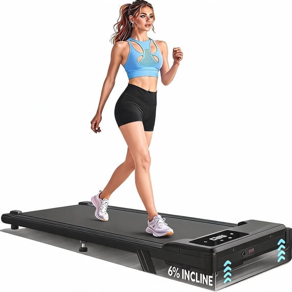 ANCHEER Walking Pad, 2 in 1 Under Desk Treadmill with Remote Control、LED Display, 300 lbs Portable Treadmill for Home/Office (Green)