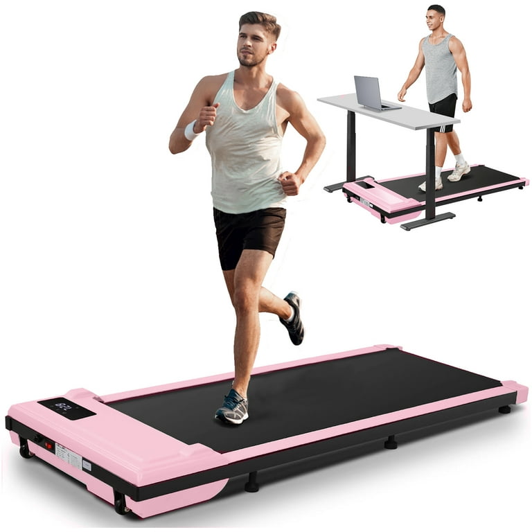 KRISRATE Under Desk Treadmill, Electric Walking Pad with LED