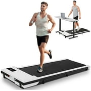 ANCHEER Walking Pad, 2 in 1 Under Desk Treadmill with Remote Control、LED Display, 300 lbs Portable Treadmill for Home/Office (White)