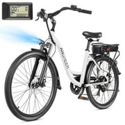 ANCHEER 500W Electric Bike for Adults, 48V 10.4AH EBike, 3.5H Fast-Charge Removable Battery, 26" Commuter Electric Bicycles with 7-Speed, LCD Digital Display, Suspension Fork, Cruise Control UL2849