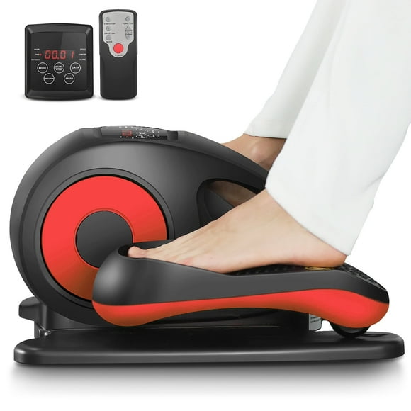 FUNMILY Under Desk Elliptical Machine Electric Seated Pedal Exerciser, Quiet & Compact Mini Elliptical Trainer with LCD Display Monitor and Remote Control, Home Office Leg Exerciser for Seniors,Adult