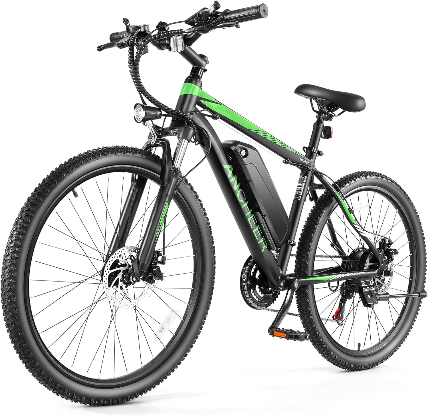 ANCHEER Electric Bike ,26" Electric Bike for Adults Electric Bicycles, 500W Electric Mountain Bike, 48V Commuter Ebike 48V Battery Ebike UL 2849, Lockable Suspension Fork, Shimano 21 Speed