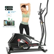 ANCHEER Elliptical Machine, Cross Trainer with Smart APP Connection, 10-Level Resistance, , Heart Rate Sensor, 390 lbs Weight Capacity for Home Office Gym Use
