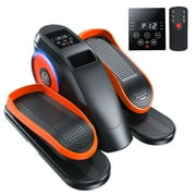 ANCHEER Fitness Under Desk Elliptical Trainer Machine, 12 Level Speed Ellipse Leg Exerciser for Home Seniors, Forward & Backward Direction, Manual and Electric Mode, Seated Elliptical with Remote