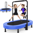 thumbnail image 1 of Foldable Trampoline, Mini Rebounder Trampoline with Adjustable Handle, Exercise Trampoline, Parent-Child Kids Twins Trampoline Max Load 220lbs, 1 of 7