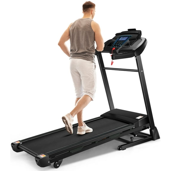 Folding Treadmill with 15% Auto Incline,3.25HP Ultra-silent Motor, Speed Range of 0.6~10MPH,300lb Capacity, APP & Bluetooth Speakers,Treadmills for Home Running and Walking