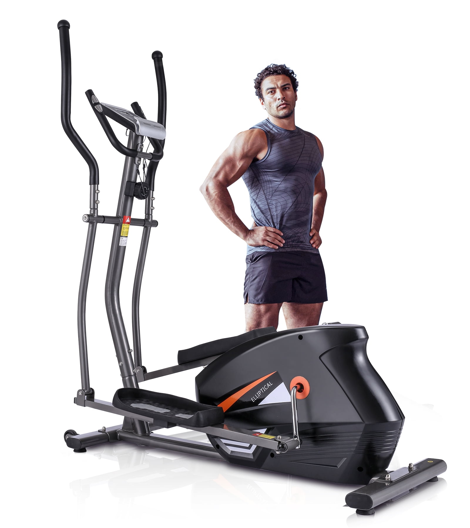 ANCHEER Home Elliptical Machine, LCD Monitor Cross Trainer with Pulse