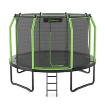 ANCHEER Trampoline 8FT, Recreational Trampoline with Safety Enclosure Net for Kids Adults, Outdoor Heavy-Duty Trampoline with Ladder