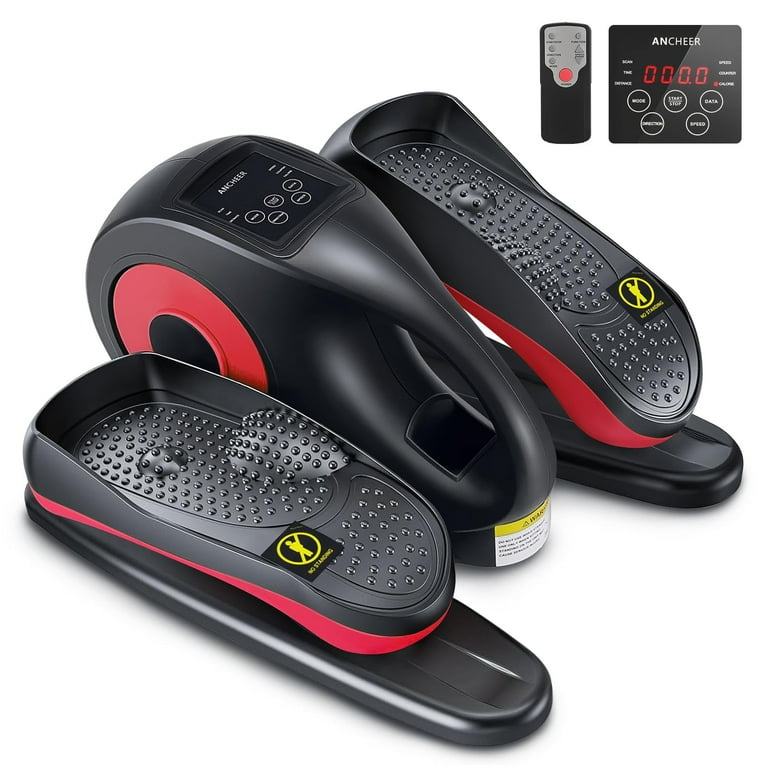 Under Desk Elliptical Machine for Seniors Electric Seated Pedal Exerciser Quiet Compact Mini Elliptical Trainer with LCD Display Monitor and