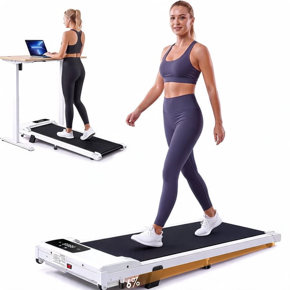 Walking Pad Treadmill for Home, 3.0HP Under Desk Treadmill with 6% Incline, Mini Portable Walking Running Machine Slim Compact Motorized Electric Treadmill with 300 lbs Capacity