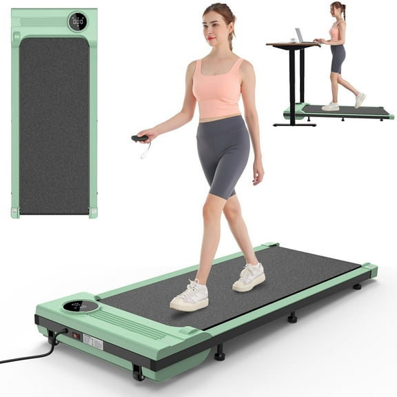 Walking Pad Treadmill, 2.5HP Under Desk Treadmill with Remote Control and LED Display, Portable Small Treadmill LED Display & Remote Control for Home/Office,Weight Capacity 300 LBS