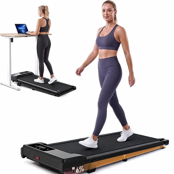Walking Pad Treadmill for Home, 3.0HP Under Desk Treadmill with 6% Incline, Mini Portable Walking Running Machine Slim Compact Motorized Electric Treadmill with 300 lbs Capacity