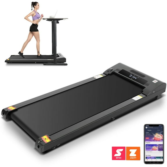 Walking Pad Treadmill, 2.5HP Portable Under Desk Treadmill for Home 300 lb Capacity, Smart APP Control Jogging Machine with Remote Control, Installation-Free