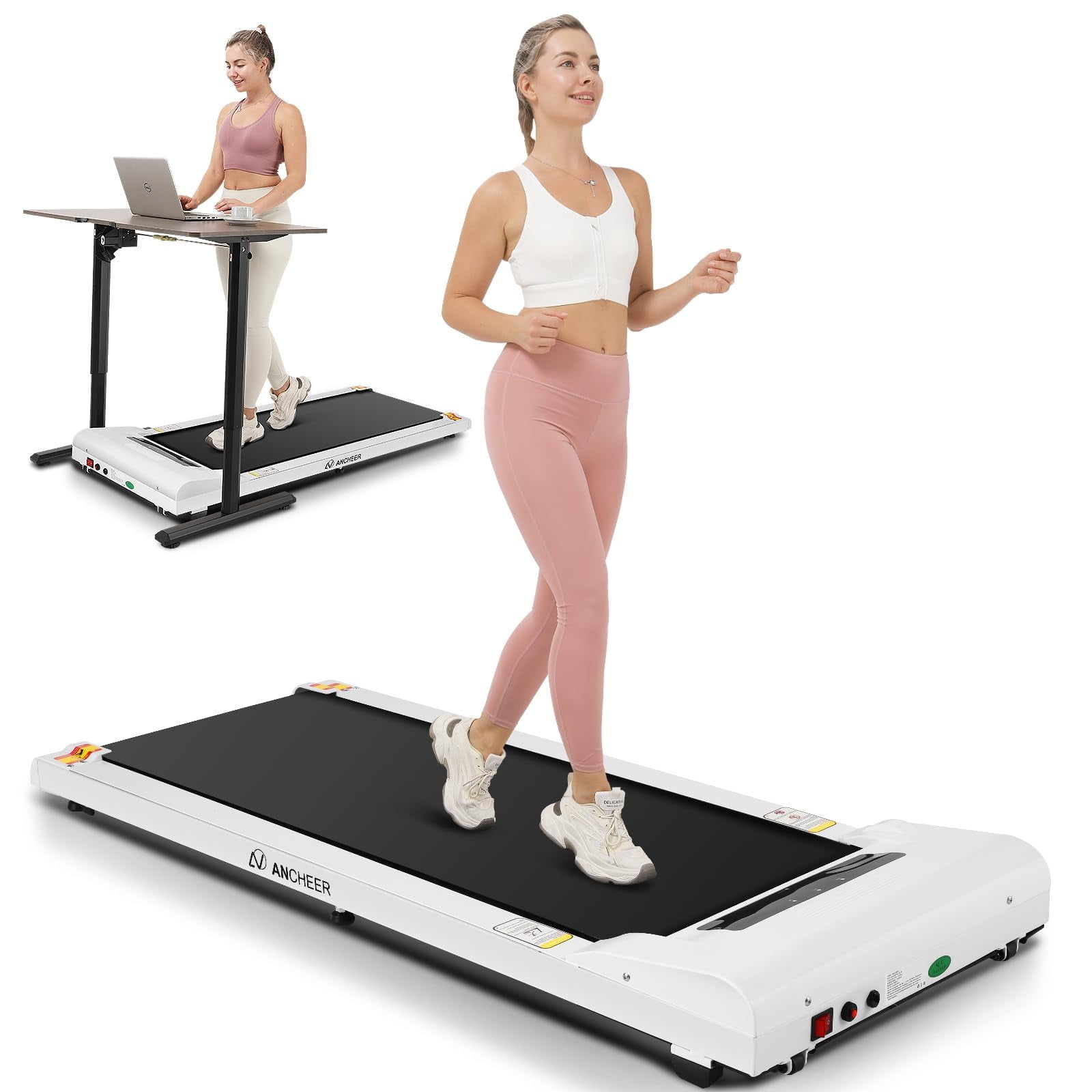 ANCHEER 2.5HP Compact Treadmill for Apartment Exercise Walker for Elderly Under Desk with Quiet and 250lbs Capacity Walmart