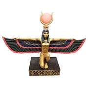 ANCIENT EGYPTIAN LARGE GODDESS ISIS WITH OPEN WINGS SCULPTURE MOTHERHOOD MAGIC