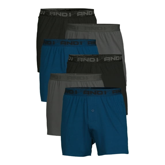 AND 1 Men's Knit Boxers, 6-Pack, Sizes S-3XL