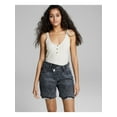 thumbnail image 1 of AND NOW THIS Womens Black Pocketed Asymmetrical Closure Button Fly High Waist Shorts 31 Waist, 1 of 3