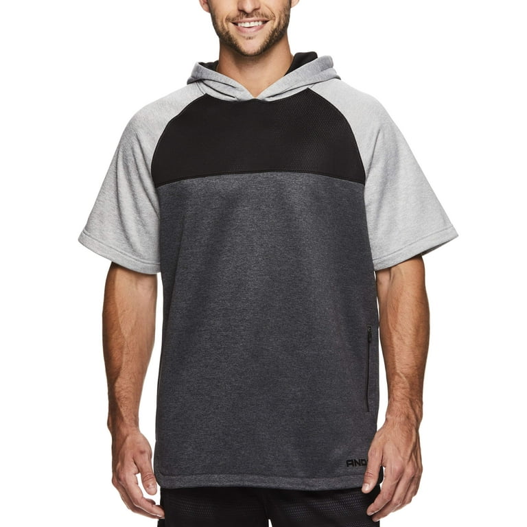 AND1 Big Men's Fleece Short Sleeve Hoodie