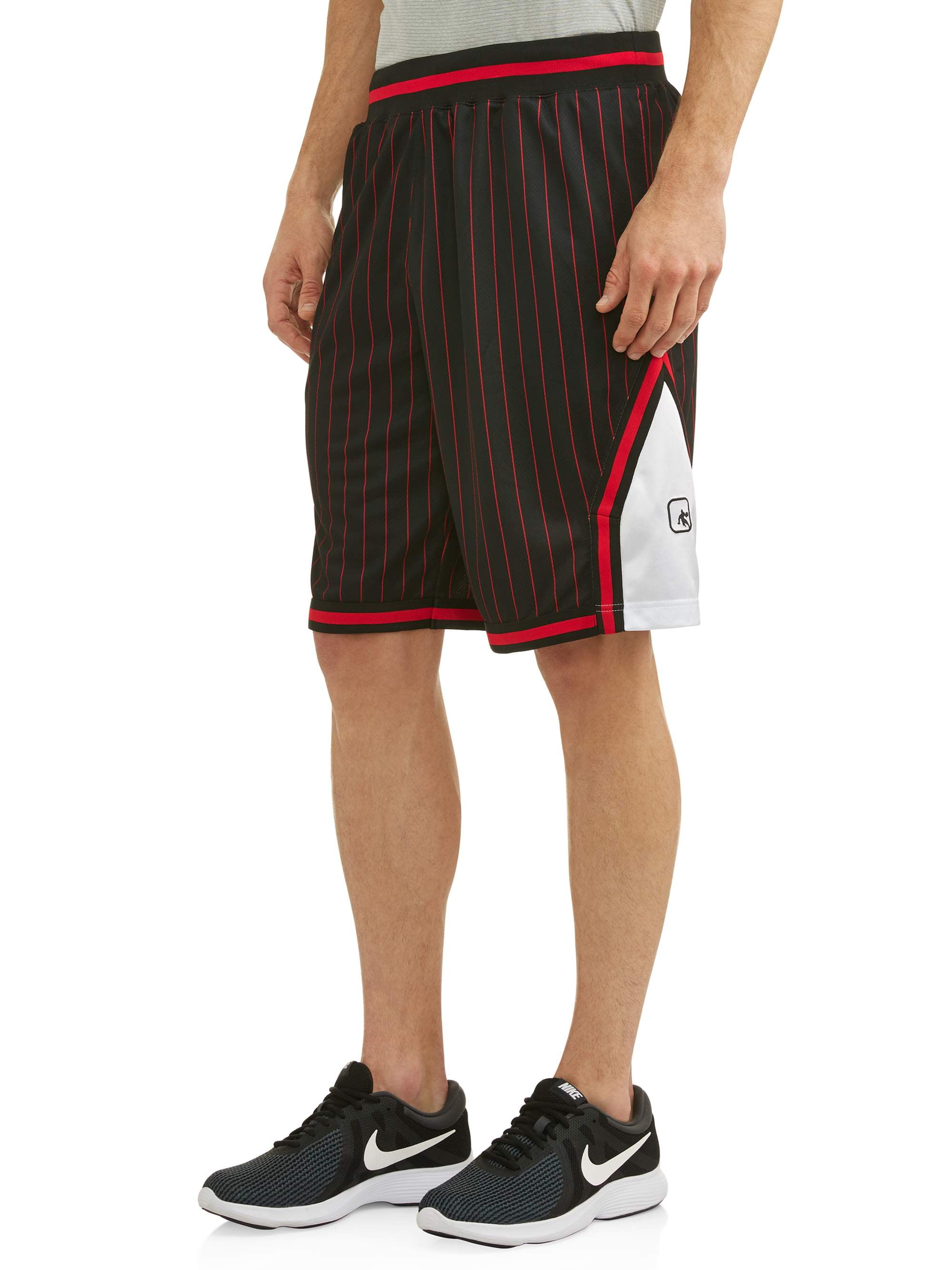 Mens Authentic Chicago Bulls Mitchell & Ness Red Pinstripe Basketball  Shorts Med