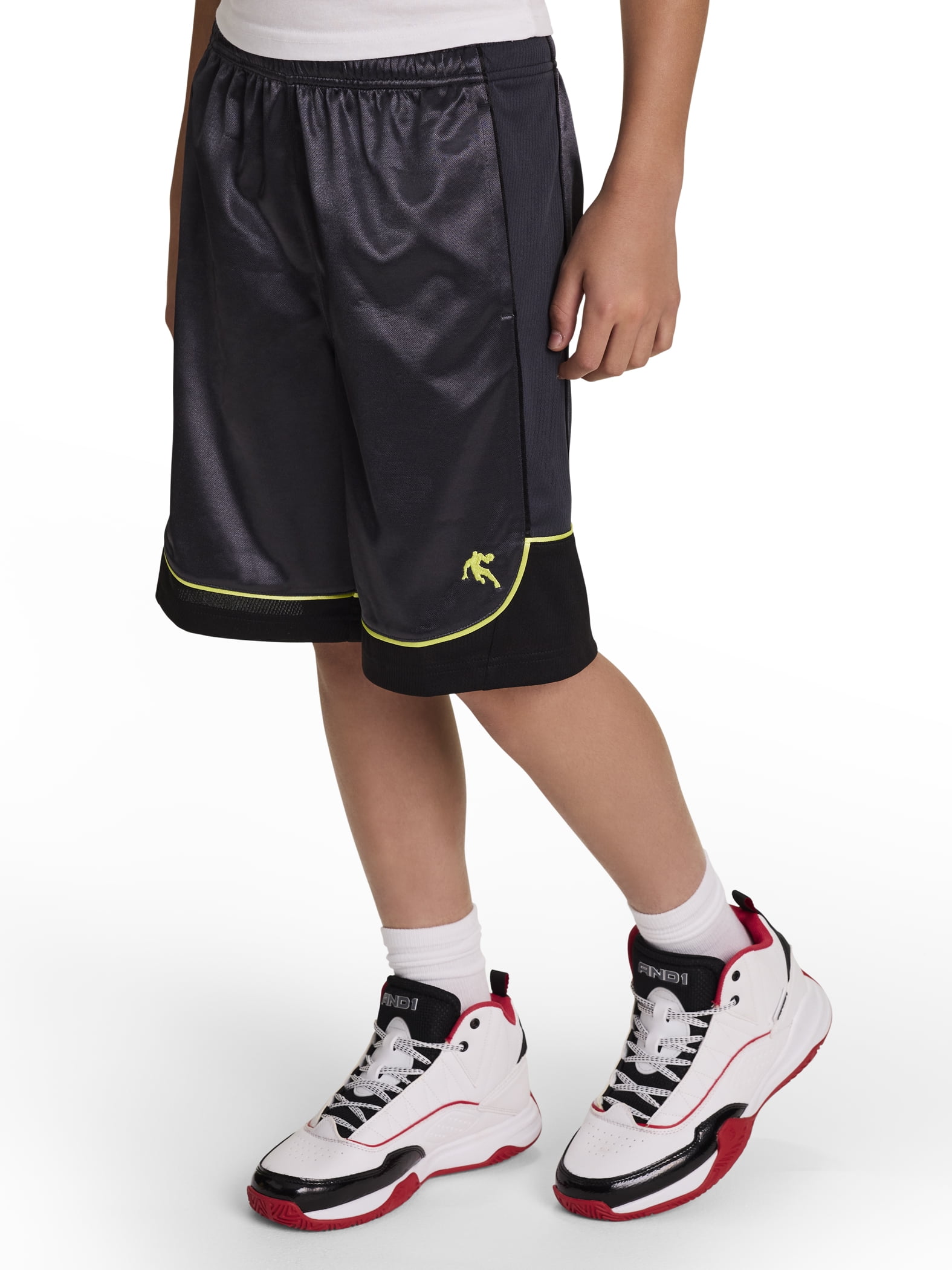 AND1 Boy's All Court Basketball Athletic Shorts, Sizes 4-18