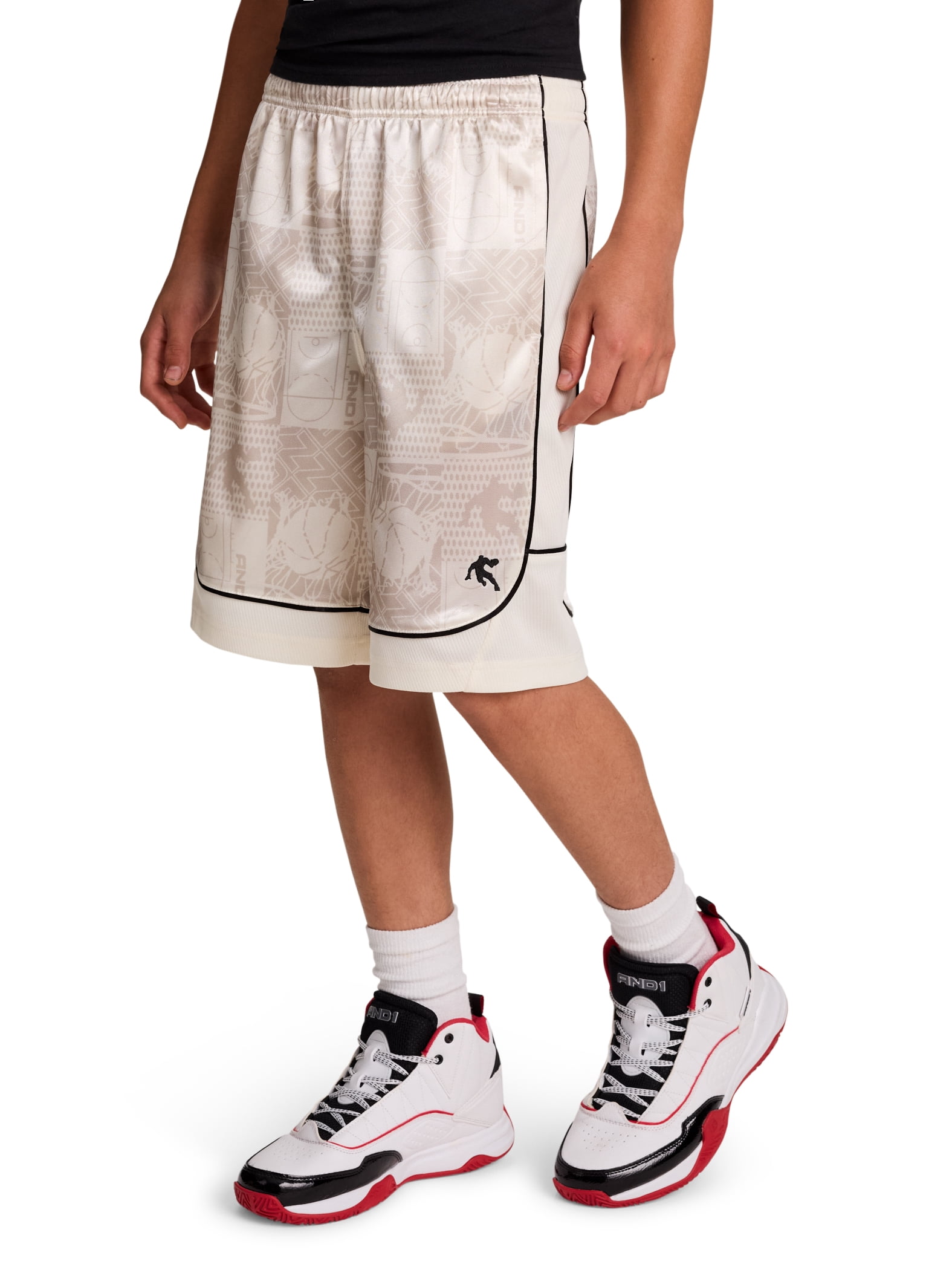 AND1 Boy's All Court Basketball Athletic Shorts, Sizes 4-18