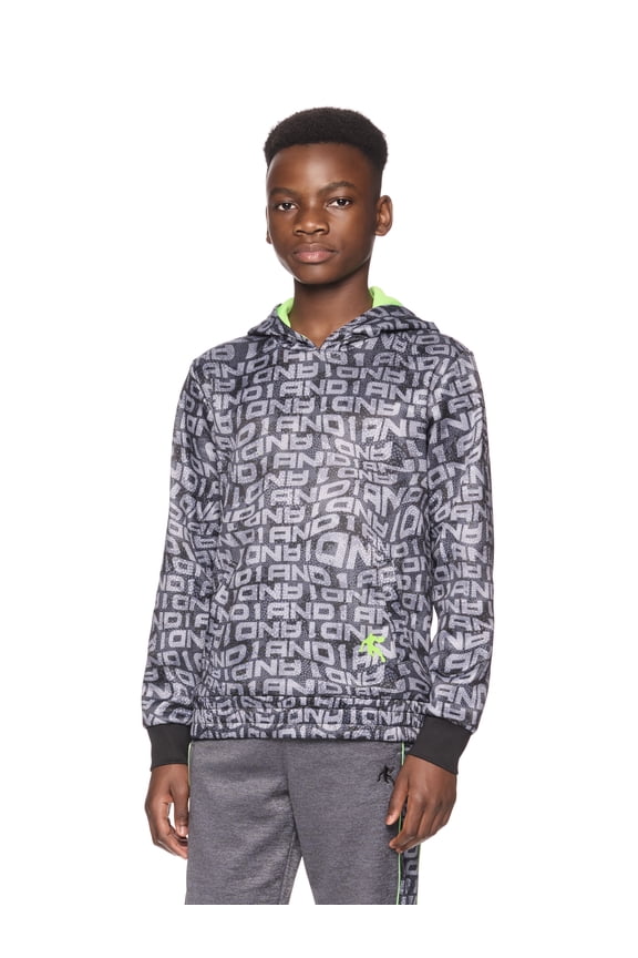 Boys All Over Logo Print Active Hoodie, Sizes 4-18