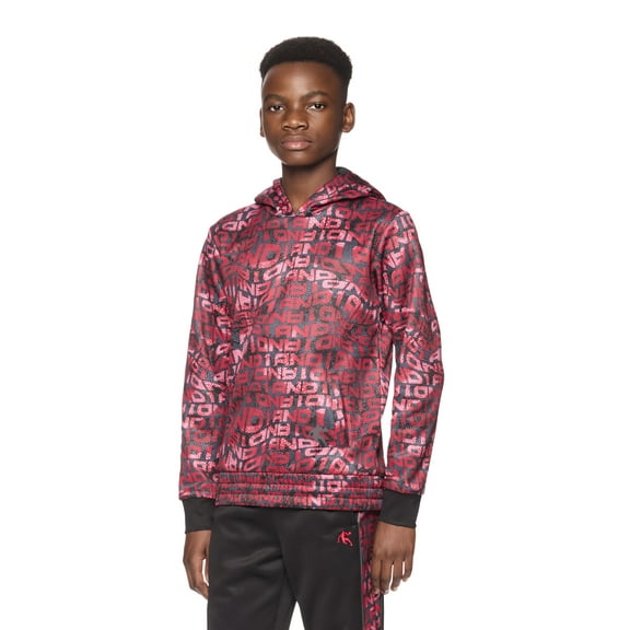 AND1 Boy's Athletic All Over Print Pullover Hoodie, Sizes 4-18