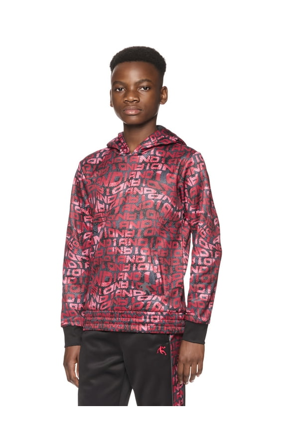 Boy's Athletic All Over Print Pullover Hoodie, Sizes 4-18
