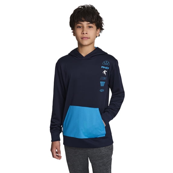 AND1 Boy's Athletic Buzzer Beater Pullover Hoodie, Sizes 4-18