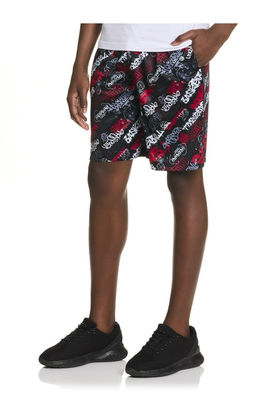 Boy's Athletic Graphic Slam Dunk Short, Sizes 4-18