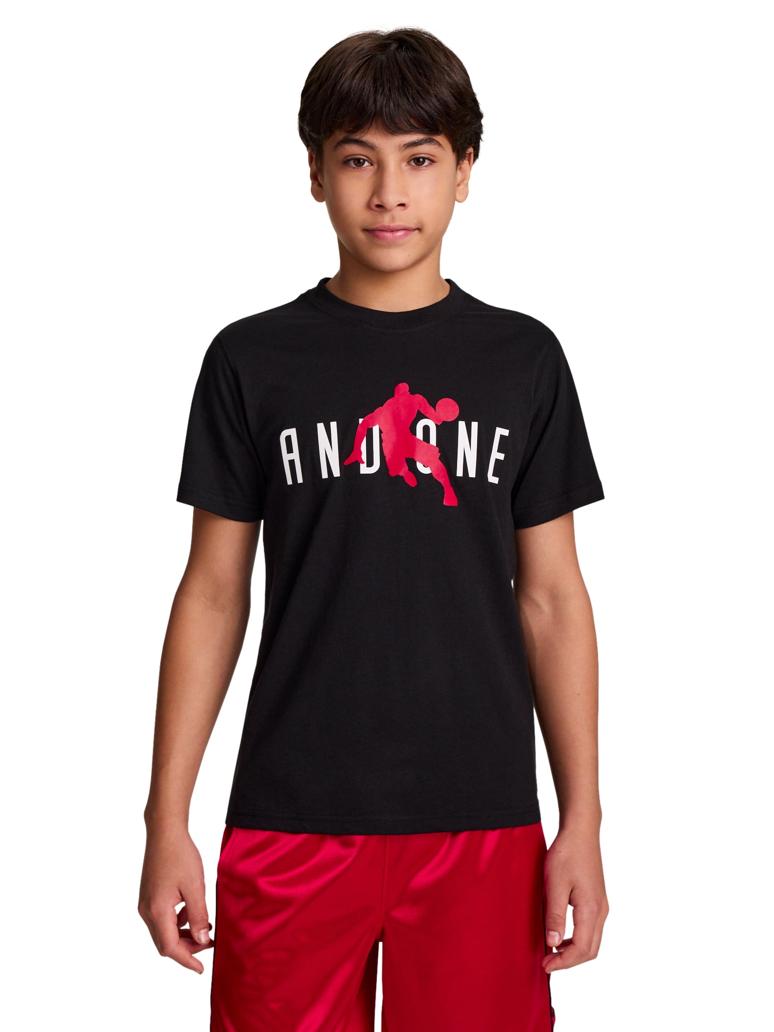AND1 Boy’s Short Sleeve Graphic T-Shirt, Sizes 4-18