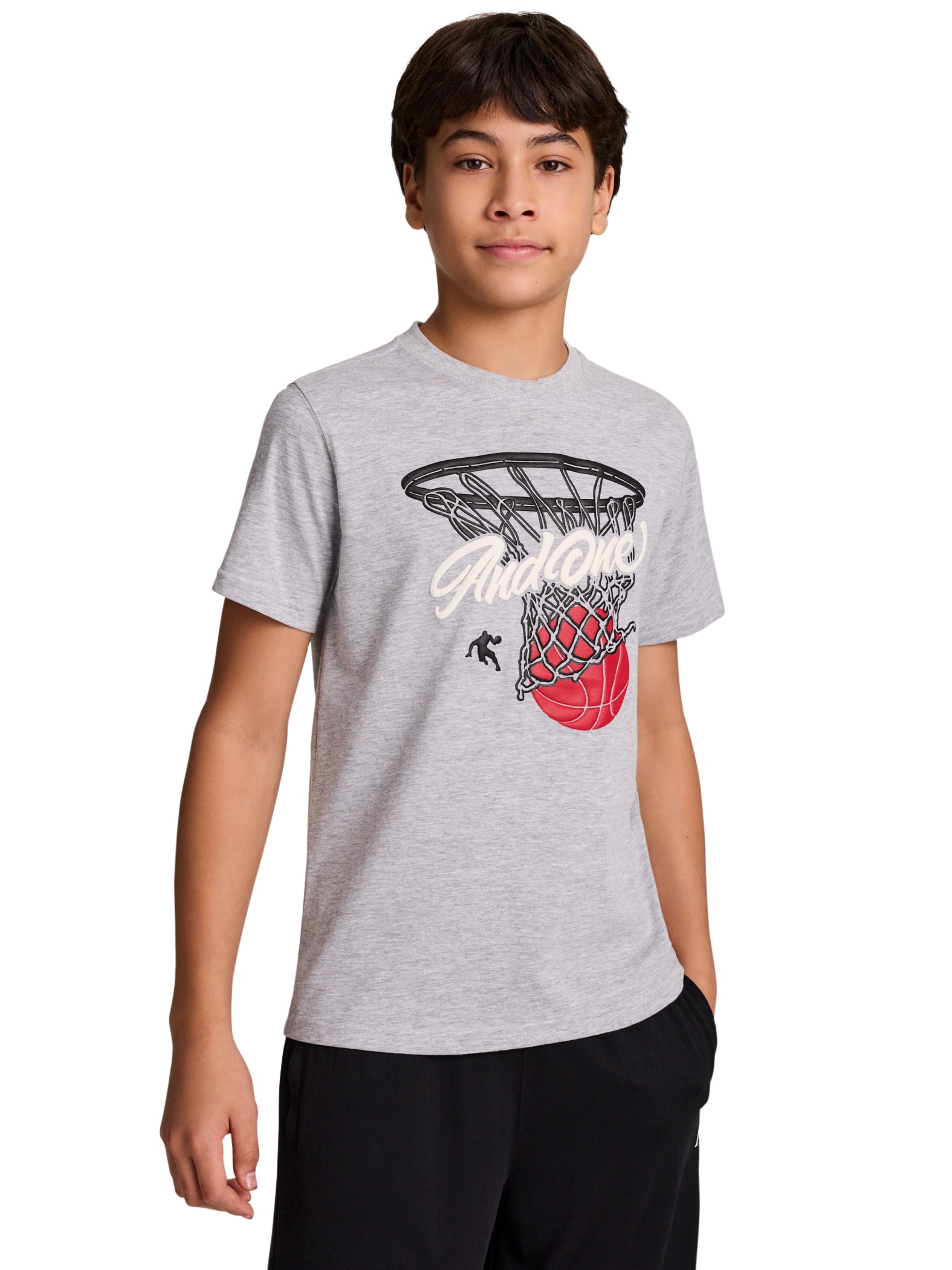 AND1 Boy’s Short Sleeve Graphic T-Shirt, Sizes 4-18