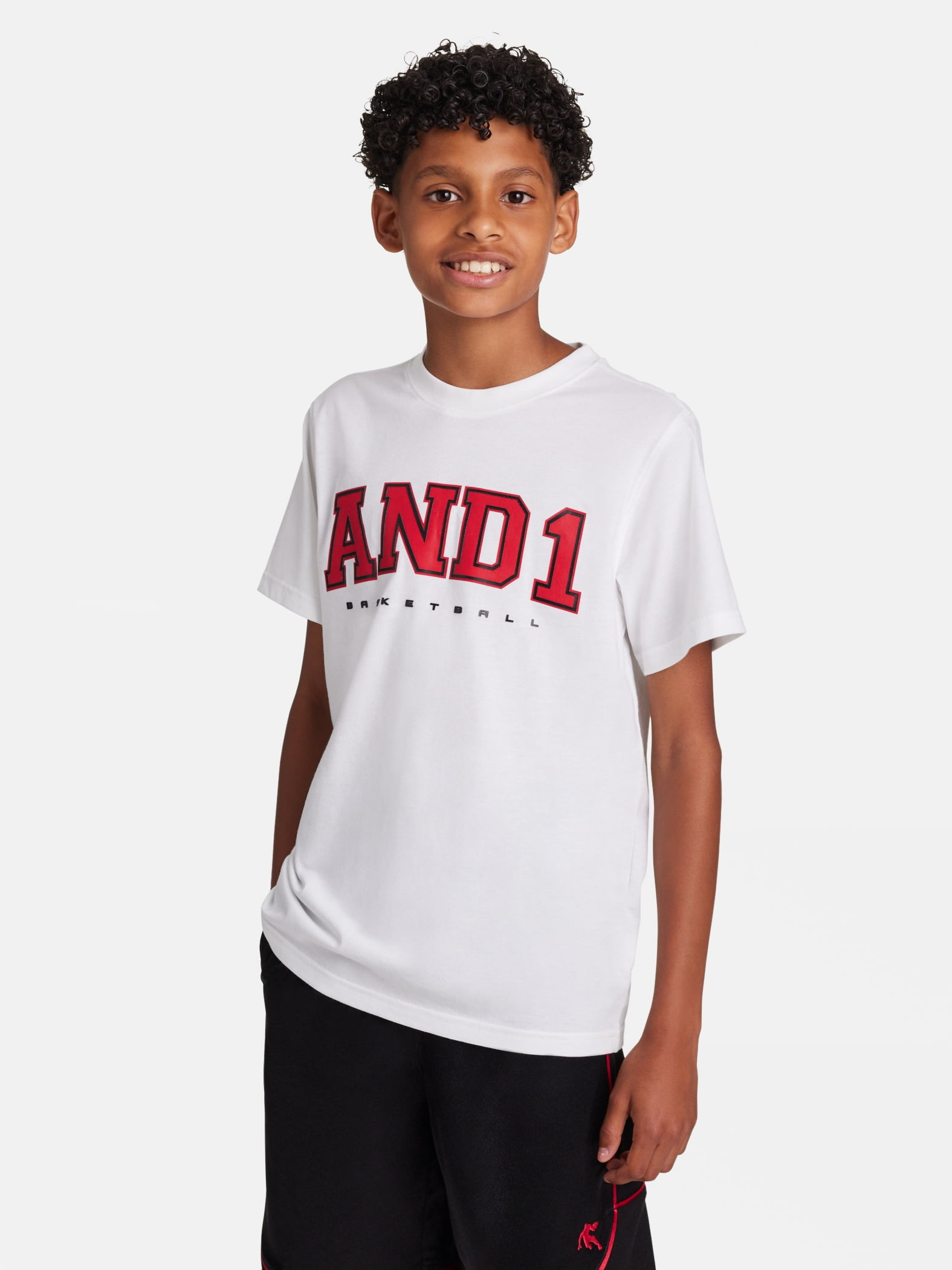 AND1 Boy’s Short Sleeve Graphic T-Shirt, Sizes 4-18