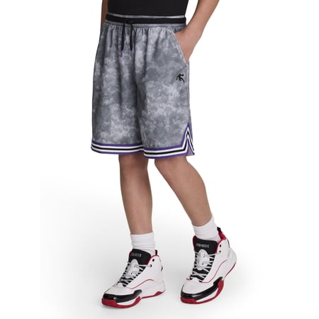 AND1 Boy's Athletic Performance Challenger Short 8" Inseam, Sizes 4-18