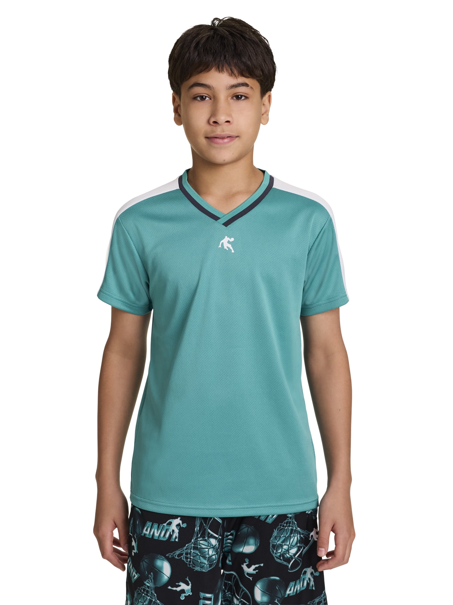 AND1 Boy's Athletic Motion Performance Short Sleeve T-Shirt, Sizes 4-18