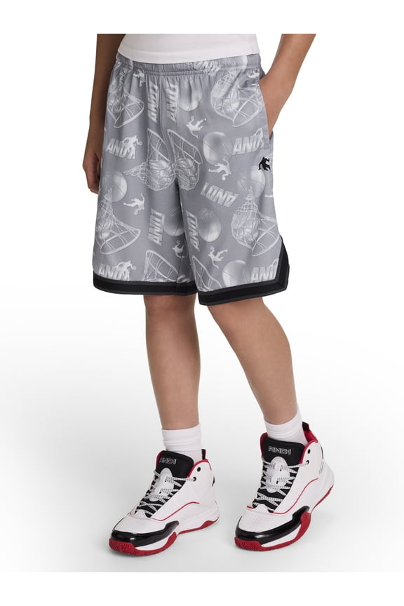 Boy's Athletic Platinum Short, 7" Inseam, Sizes 4-18