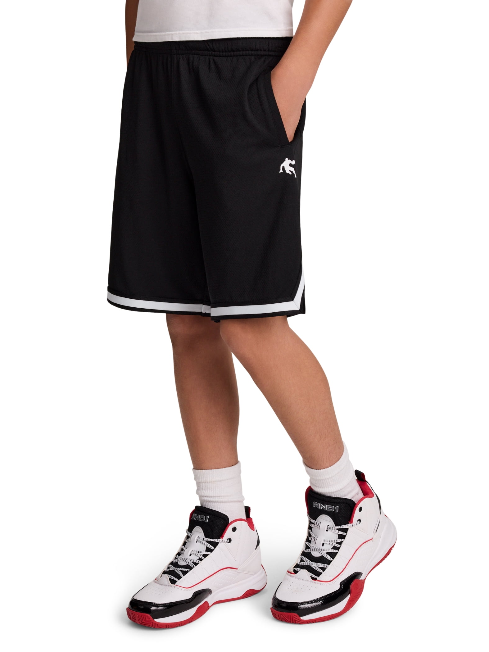 Boy's Athletic Platinum Short, 8" Inseam, Sizes 4-18