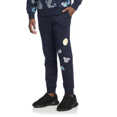 AND1 Boy's Athletic Sticker Graphic Fleece Jogger, Sizes 4-18