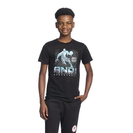AND1 Boy's Short Sleeve Graphic T-Shirt, Sizes 4-18