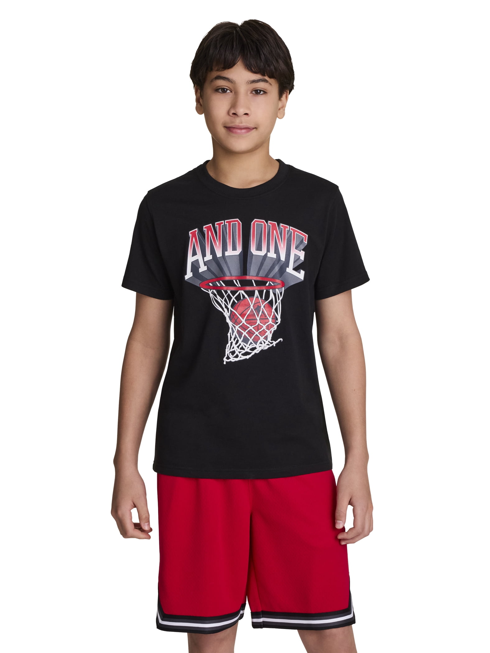AND1 Boy’s Short Sleeve Graphic T-Shirt, Sizes 4-18