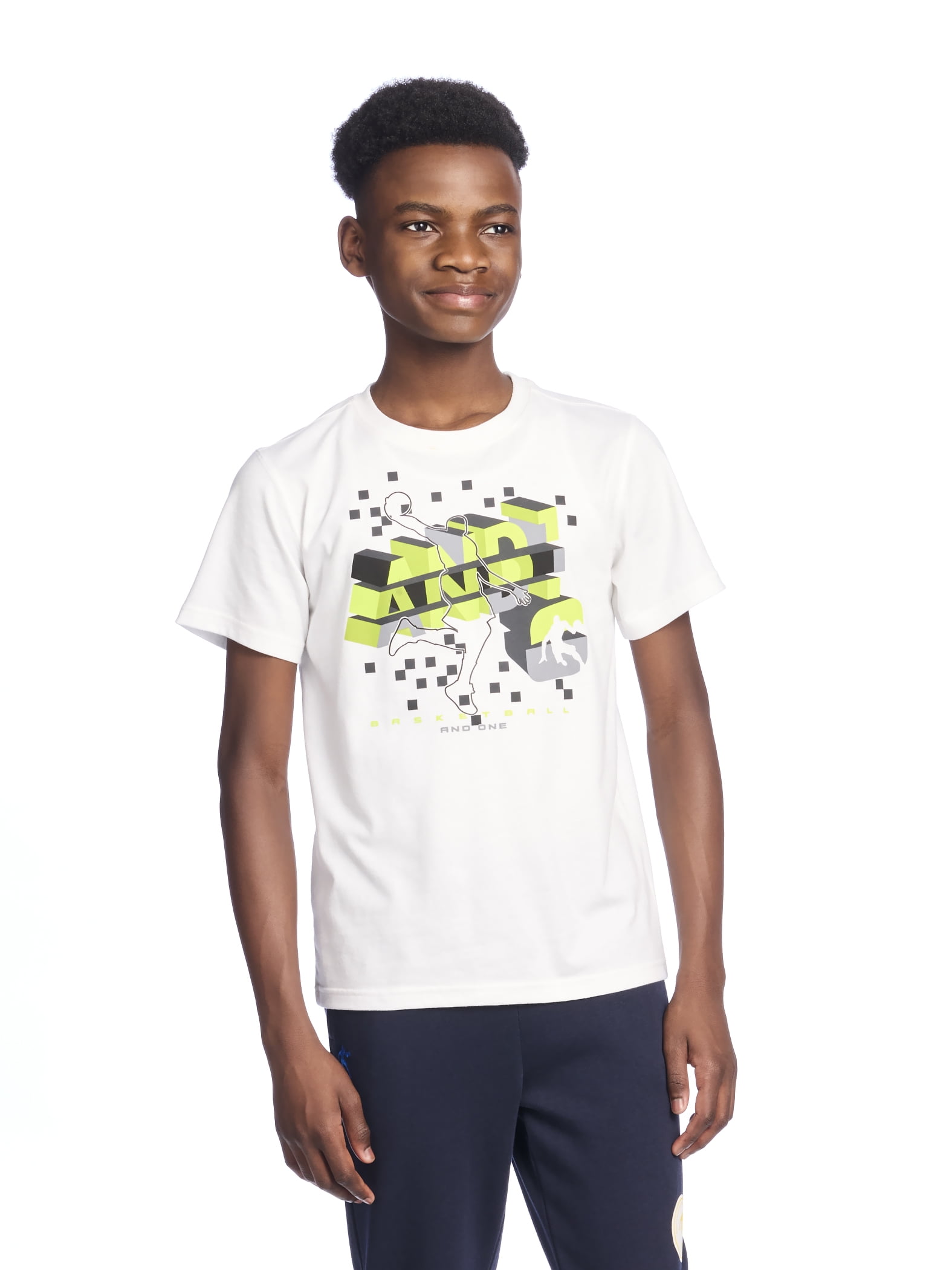 AND1 Boy's Short Sleeve Graphic T-Shirt, Sizes 4-18