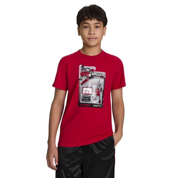 AND1 Boy’s Short Sleeve Graphic T-Shirt, Sizes 4-18