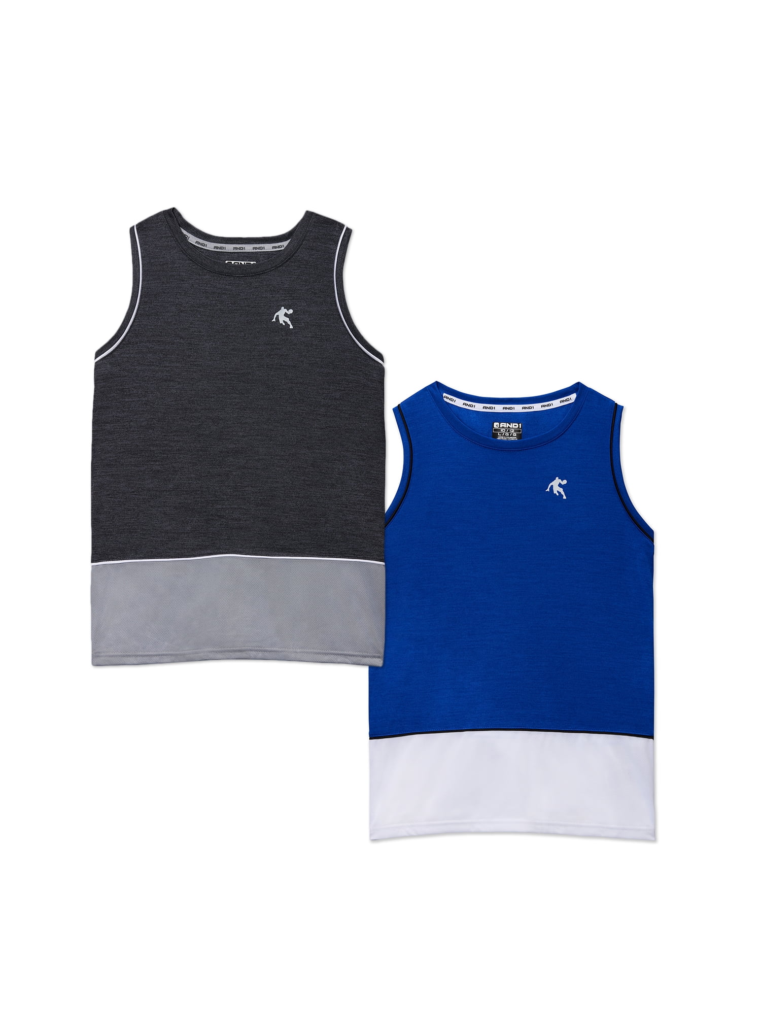 AND1 Boys Jersey Tank & Basketball Shorts 2-Piece Outfit Set, Sizes 4-18 