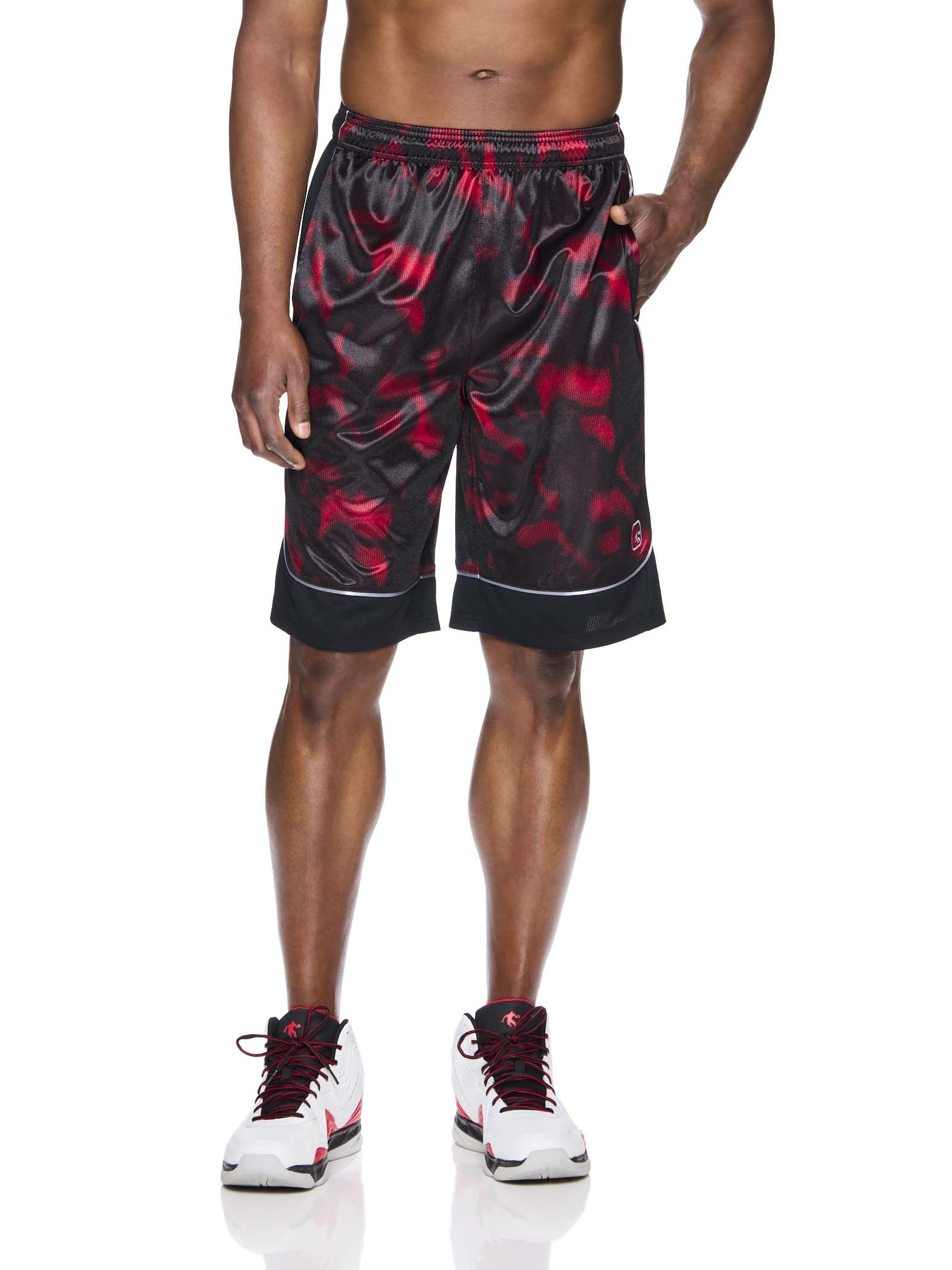 AND1 Mens and Big Mens All Courts 11" Printed Shorts, up to Sizes 5XL