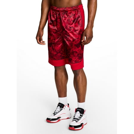 AND1 Men's & Big Men's All Court Printed Pattern Short, 11" Inseam, Sizes XS-5XL