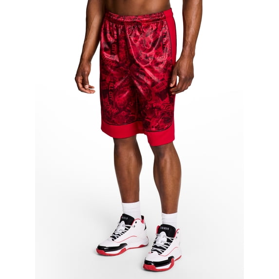 AND1 Men's & Big Men's All Court Printed Pattern Short, 11" Inseam, Sizes XS-5XL