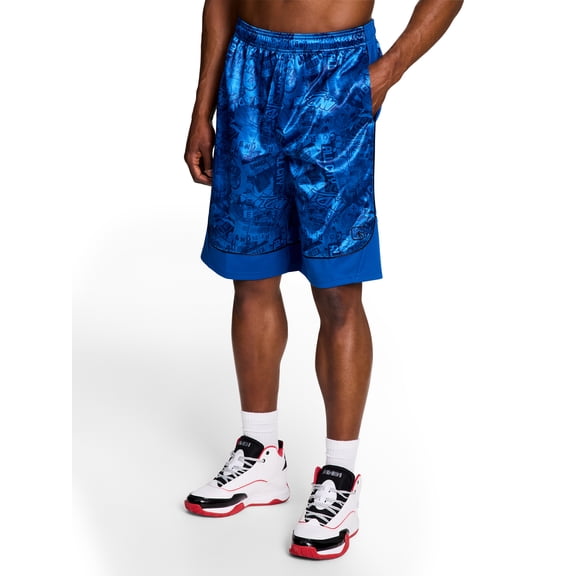 AND1 Men's & Big Men's All Court Printed Pattern Short, 11" Inseam, Sizes XS-5XL