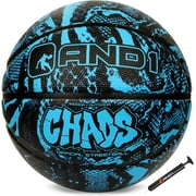 AND1 Chaos Basketball: Official Regulation Size 7 (29.5 inches) Rubber - Deep Channel Construction Streetball, Made for Indoor Outdoor Basketball Games